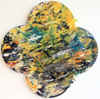 Colorful abstract painting on a white background