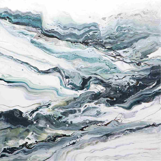 Mixed Media on Board with Resin