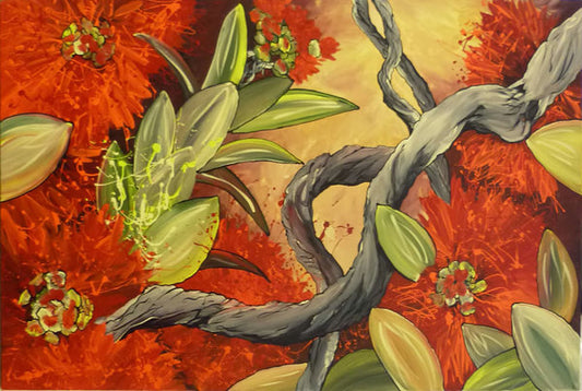 Abstract Pohutukawa