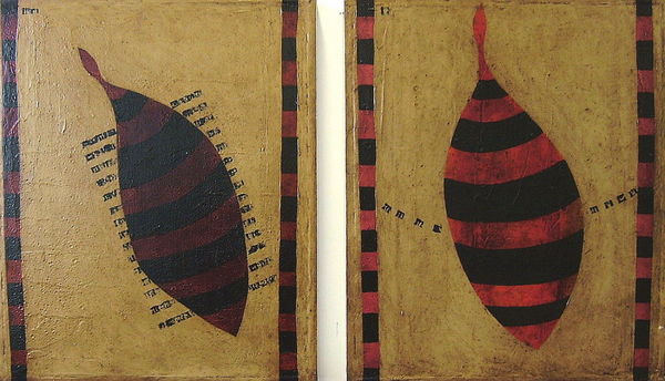 Left Leaning Slightly diptych