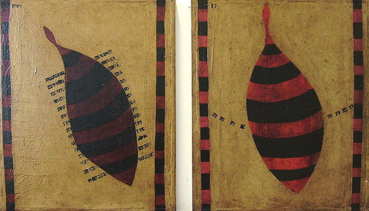 Left Leaning Slightly diptych