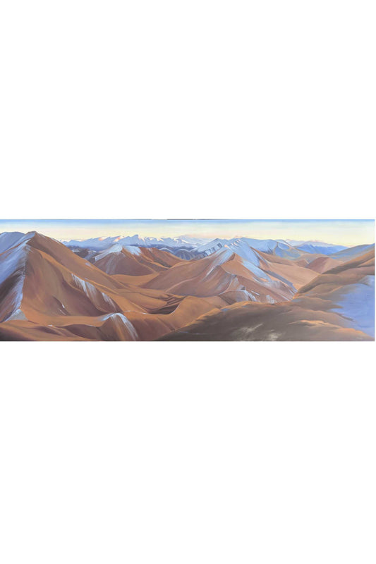 Painting of Lindis Pass South Island NZ
