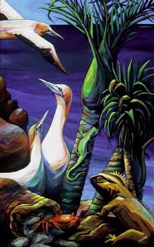 Tuatara, Nikau & Gulls
