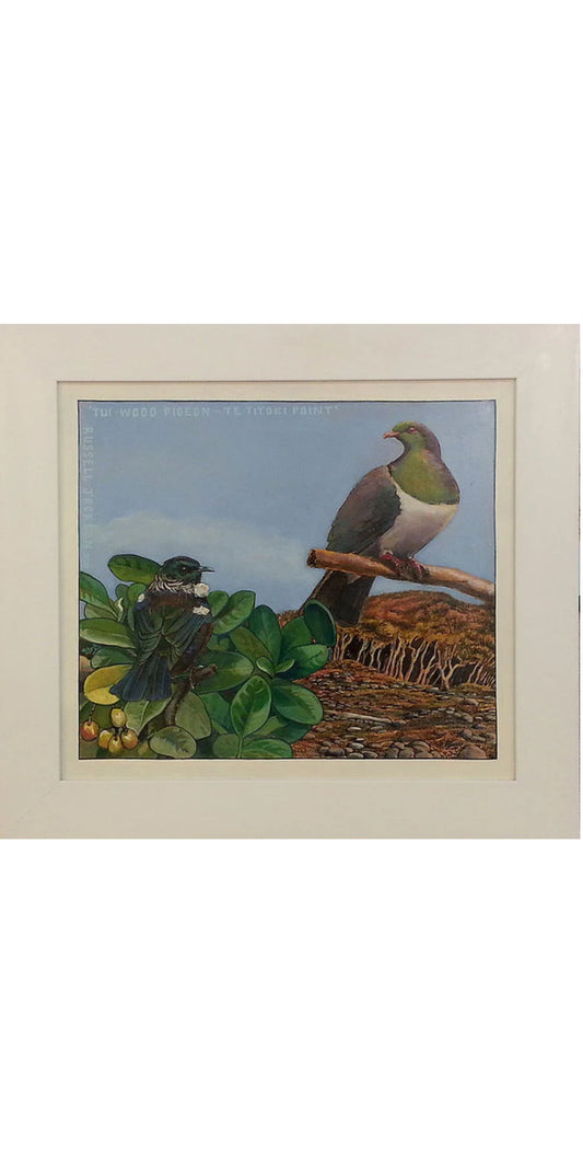 Russell Jackson | Tui Wood Pigeon Te Titoki Point | Art for Lease | Art for Sale
