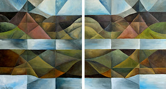 Veiled Landscape II Diptych