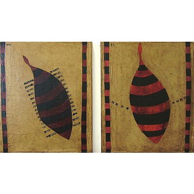 Left Leaning Slightly diptych
